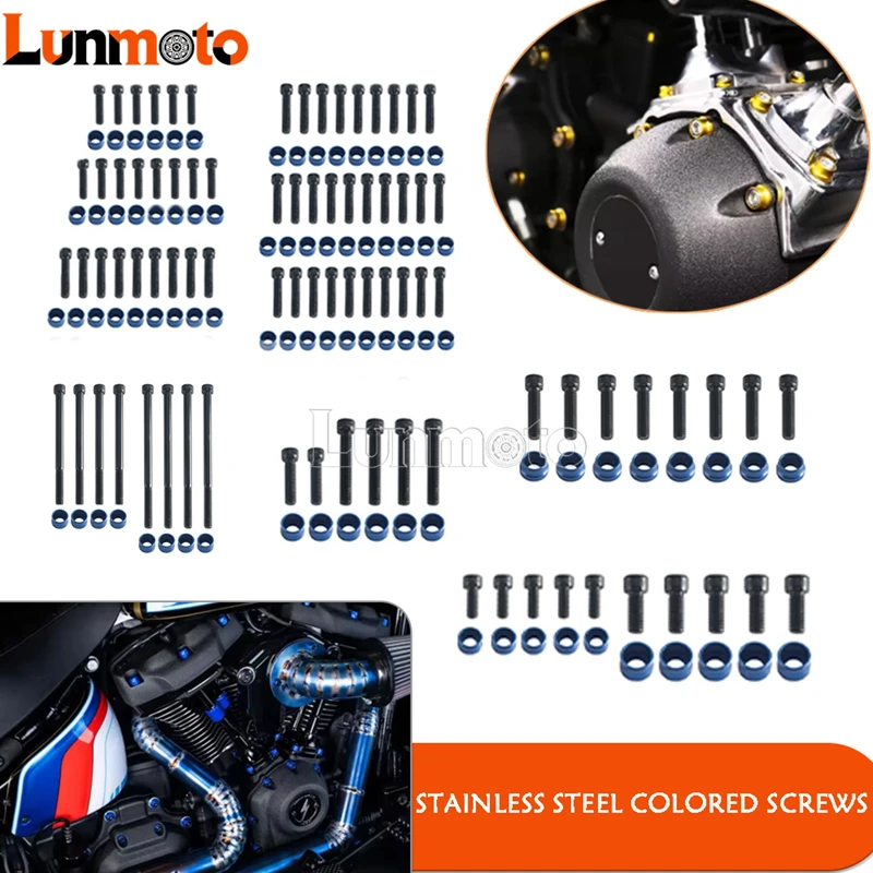 Motorcycle Multi Color Stainless Steel Caps Dress Kit For Harley M8 Softail Breakout Low Rider Fat Bob 18-2025 Touring 2017-2025