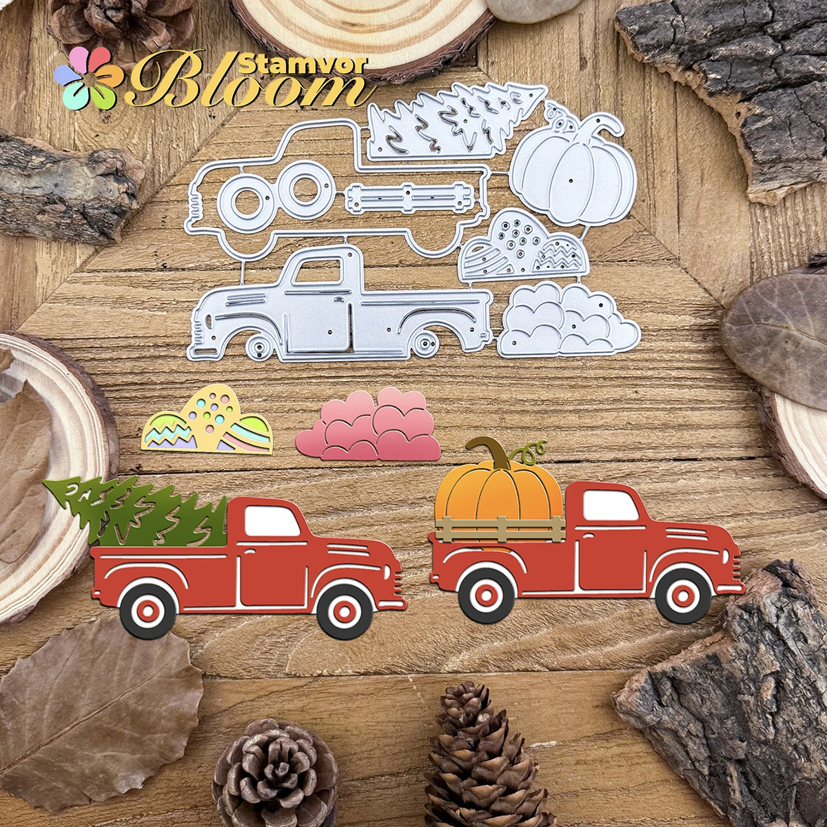Original interessante Feiertage Schicht LKW Metall Stanzformen Scrapbooking dekorative Prägung