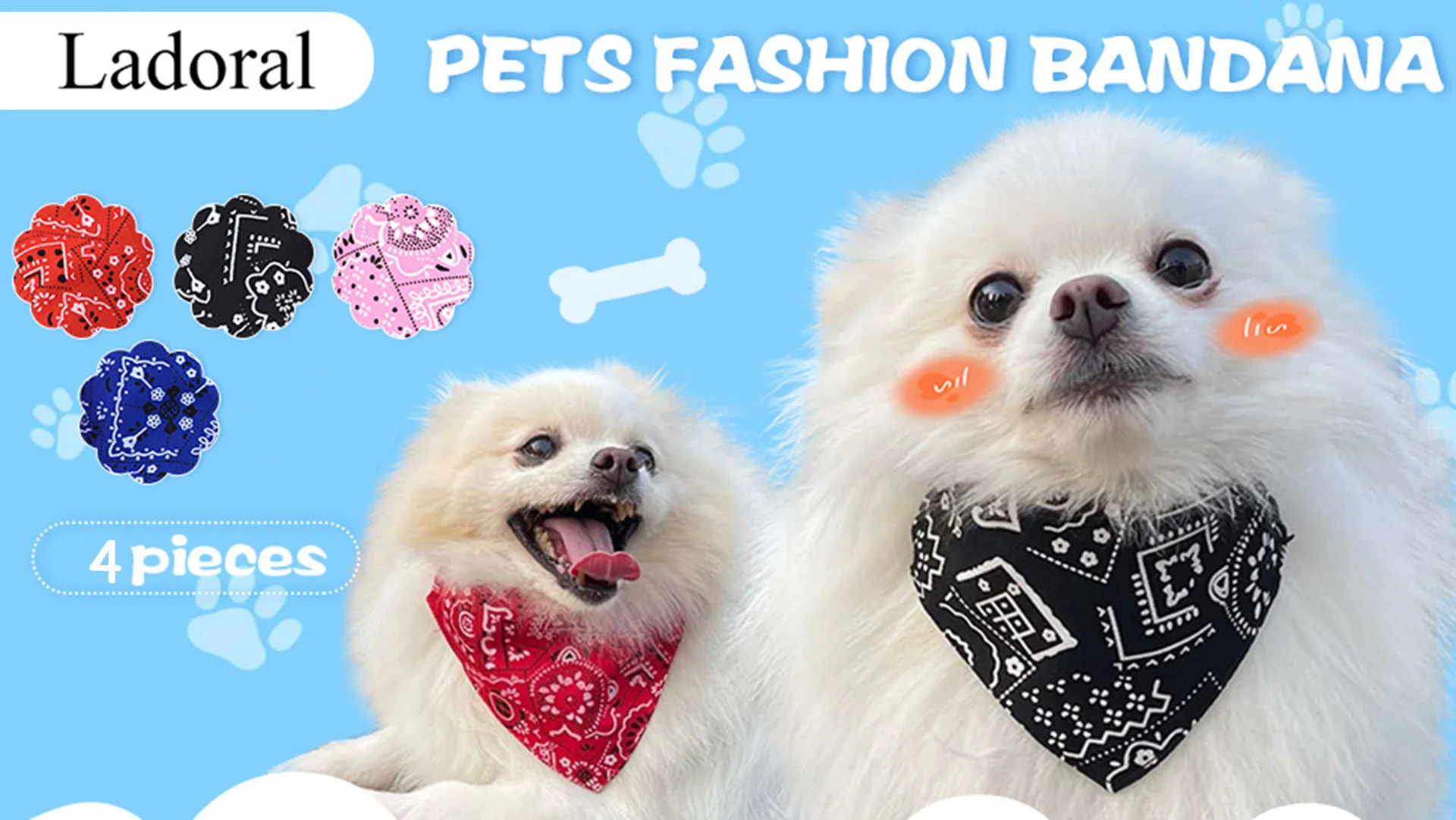 Styli sche & bequeme Hunde bandanas-reversibel & verstellbar für die perfekte Passform! – Detail 1