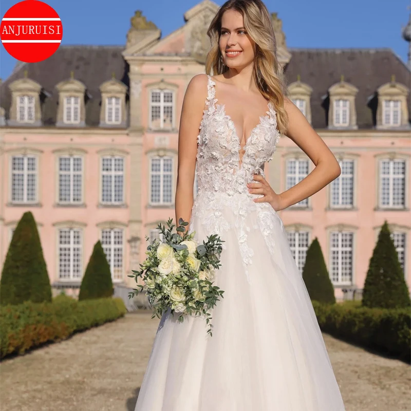 A Line Boho Bridal … - image