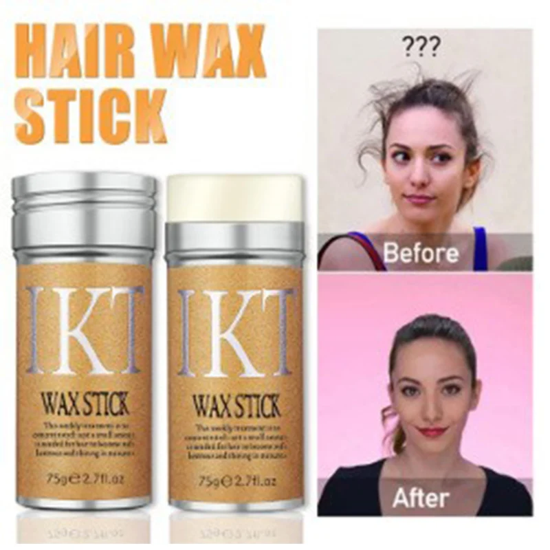 Professional Styling Wax Hair Women Anti-frizz Pomade Smoothing Broken Back Hair Mud Messy Hairs Control Wax Rod Natural Wigs