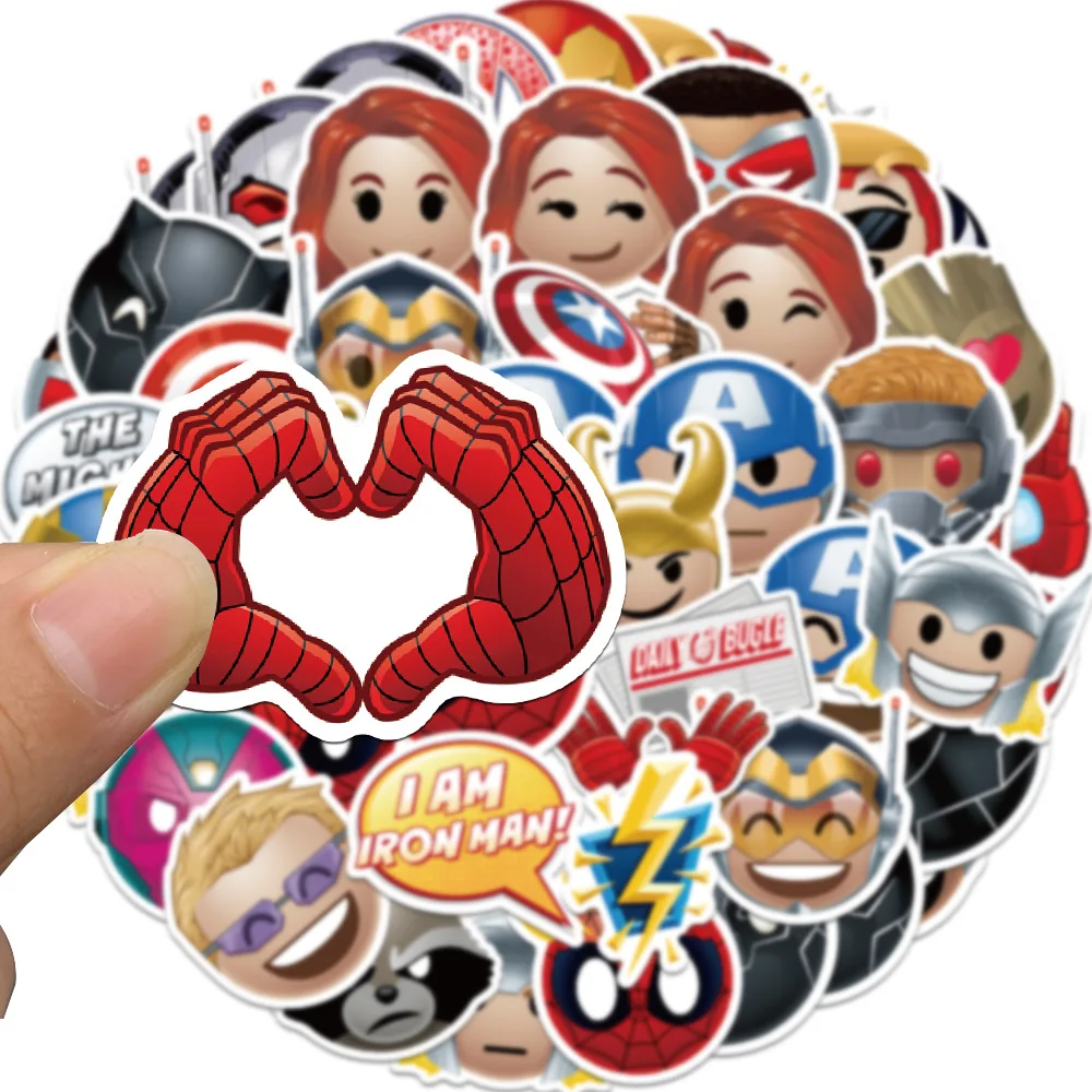 10/30/50PCS Disney Marvel Avengers Cartoon Superhero Stickers Cute Graffiti DIY Luggage Phone Case Waterproof Decals Kids Toy