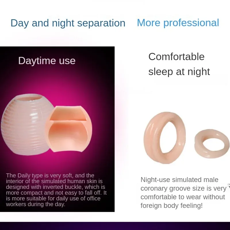 3 قطعة متعددة الوظائف القلفة تصحيح حلقات القضيب تأخير القذف ذكر العفة جهاز المسمار شكل خاتم الديك الجنس لعب للرجال #4
