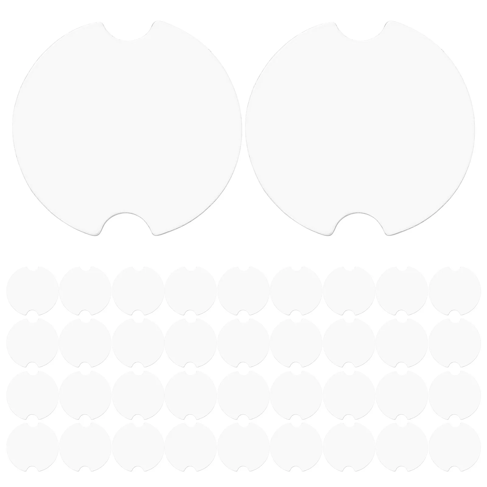 

100pcs Ring Display Holder Jewelry Organizer Transparent Plastic Round Sheet Cards Storage Stand for Necklace Earrings