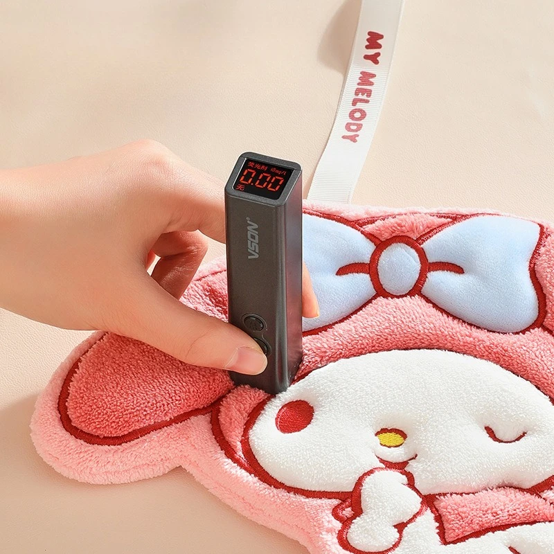 Serviette à main MyMelody à motif de dessin animé, cuisine salle de bains, boule à main rouge avec boucle de suspension, serviette douce et absorbante à séchage rapide, outil pour la maison