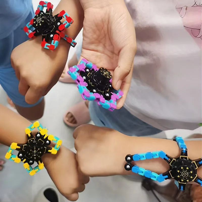 ฟิดเจ็ตสปินเนอร์แบบแปลงร่างได้ 4 ชิ้น ของเล่นบรรเทาความเครียดและความวิตกกังวลสำหรับเด็ก วัยรุ่น เด็กชาย เด็กหญิง ของขวัญงานวันเกิด