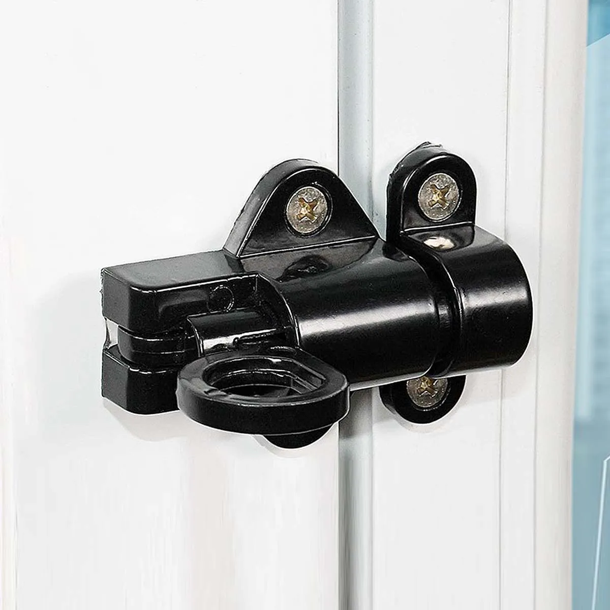 

Aluminum Door and Window Latch Gate Security Pull Ring Spring Bolt Alloy Automatic Self-closing