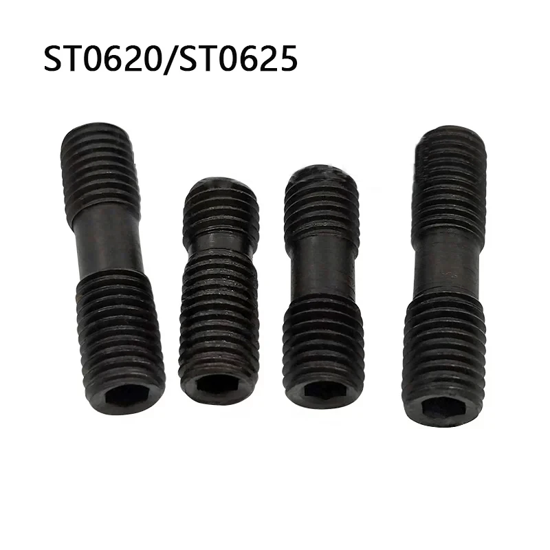 10pcs Grade 12.9 Double-Ended Studs ST0620 ST0625 1/4-28 Imperial Right-Hand Left-Hand Threads Screw CNC Lathe Turning Tools