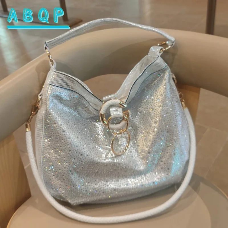 Dinner Handbag Luxury Brand Diamond-encrusted Shiny Women's Shoulder Bag Large-capacity Diamond-encrusted Fashion Women's Bag