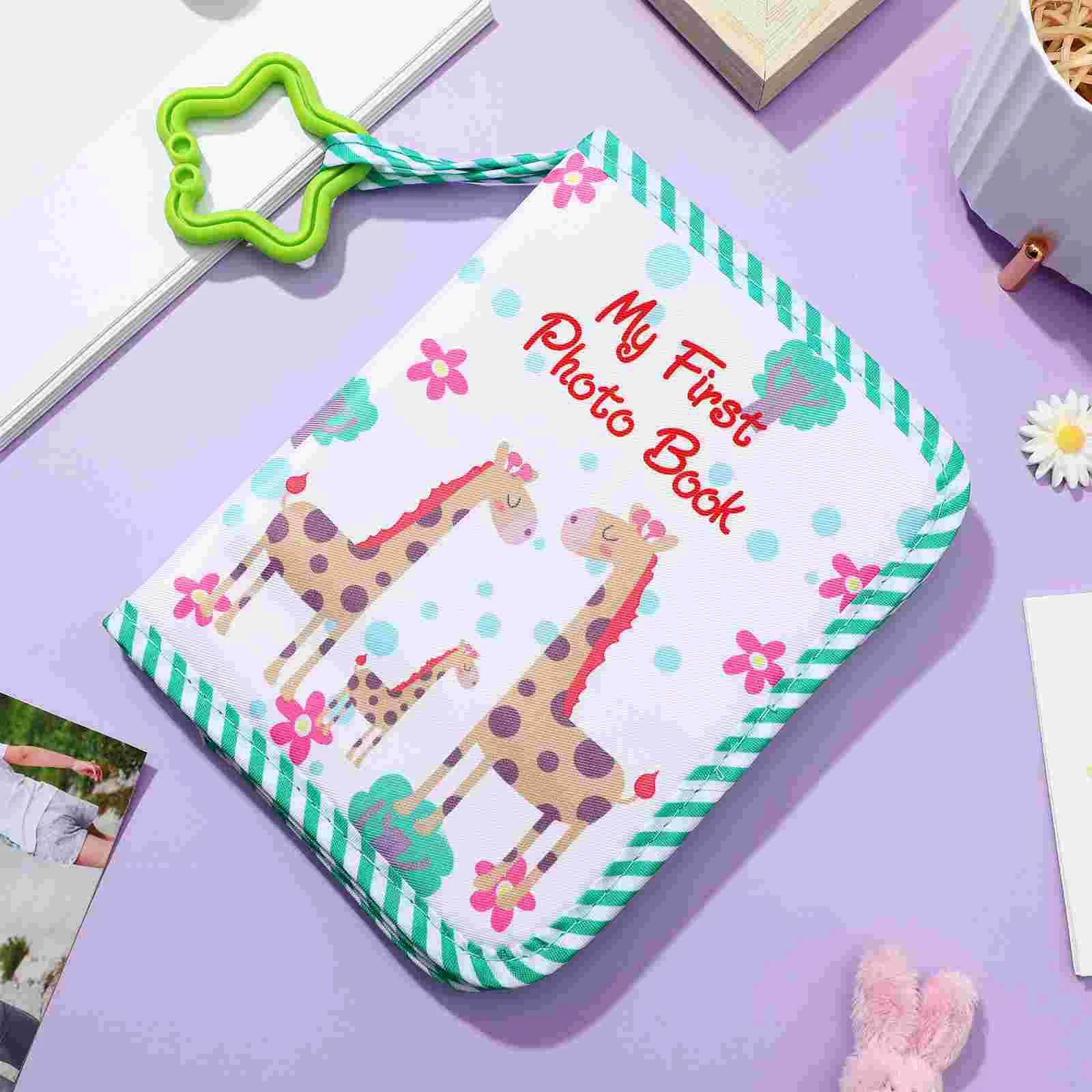 

17 Pages Cloth Baby Photo Album Green Infant Growth Keepsake Book Personalized Picture Albums for First Year