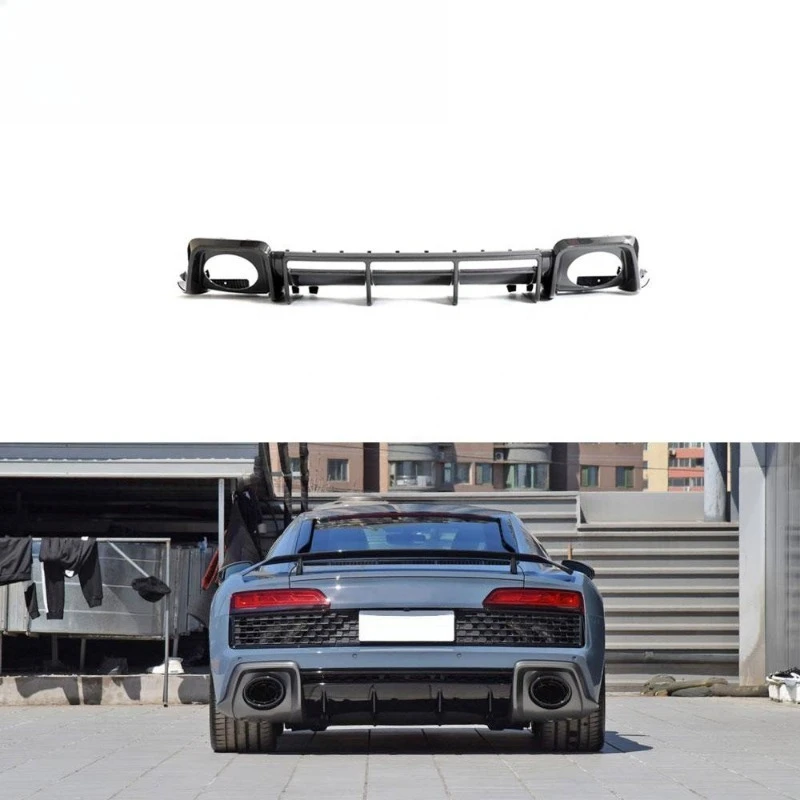 

Prepreg Dry Carbon Fiber R8 Rear Bumper Diffuser Lip Spoiler for Audi R8 V10 2023
