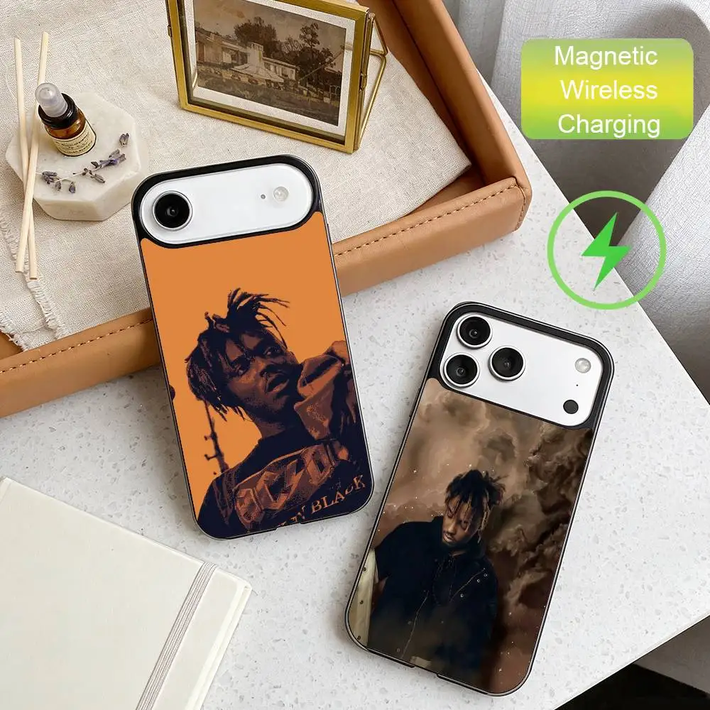 

J-Juice WRLD Emo Rap Phone Case For iPhone17,16,15,14,13,12,11 Max Black Wireless Charging Protecitve Cover