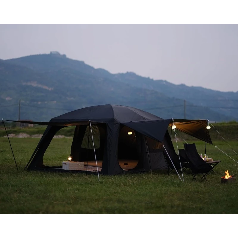 Hot-sale Product Person Camping Tent with 3 Doors 2 Rooms Large Family Cabin Tent Tent Suitable ForOutdoor Picnic Camping Hiking