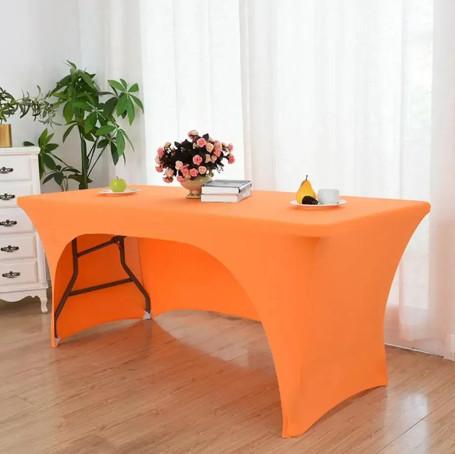 Wedding Spandex Table Cover Cloth Rectangular One Side Open Guest Party Nice Design Luxury Durable Use