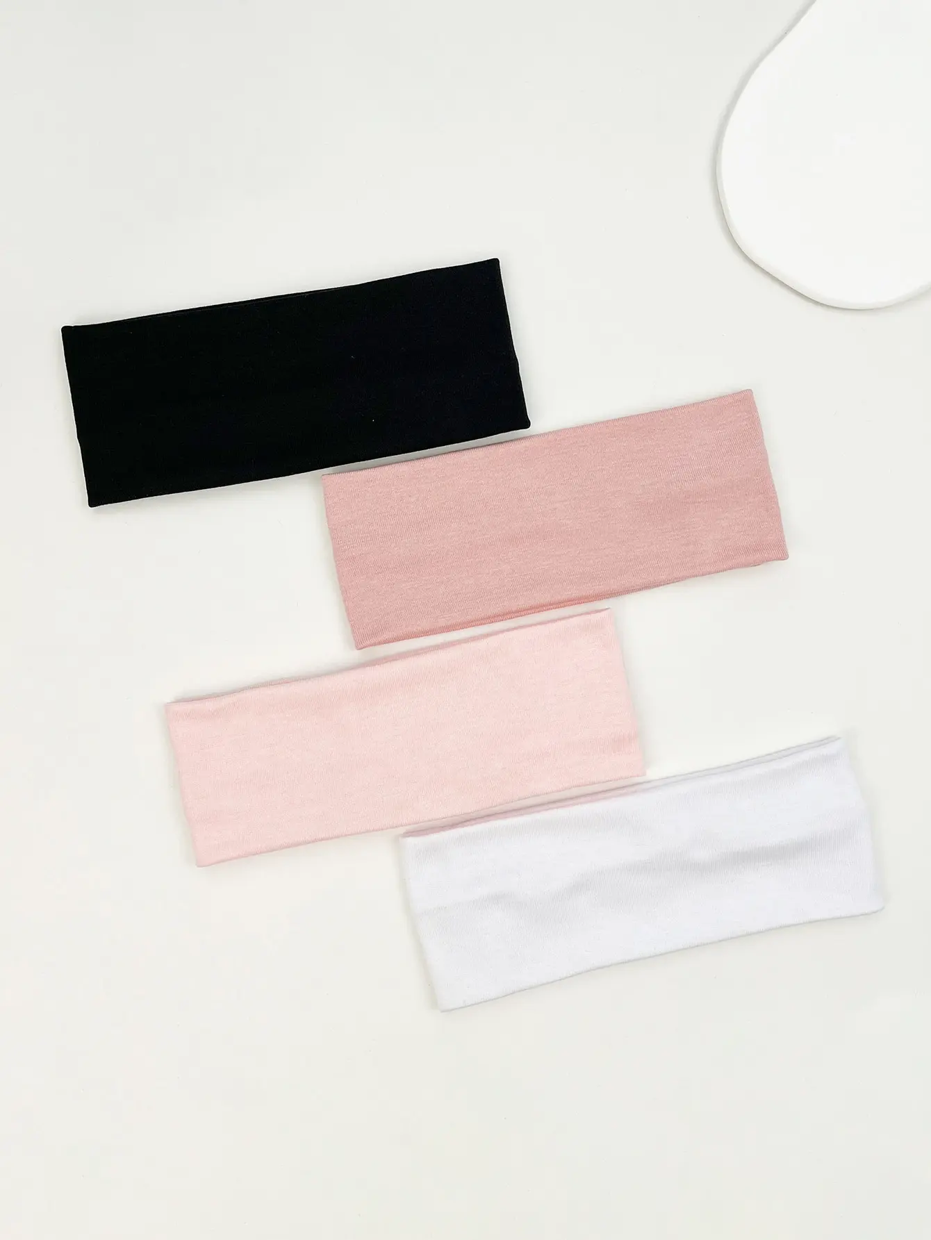 4 Teile/satz Mode Gestrickte Haar Bands Frauen Einfarbig Breiten Elastischen Stirnband Sport Yoga Haarband Weiche Waschen Gesicht Make-Up Headwrap – Detail 10