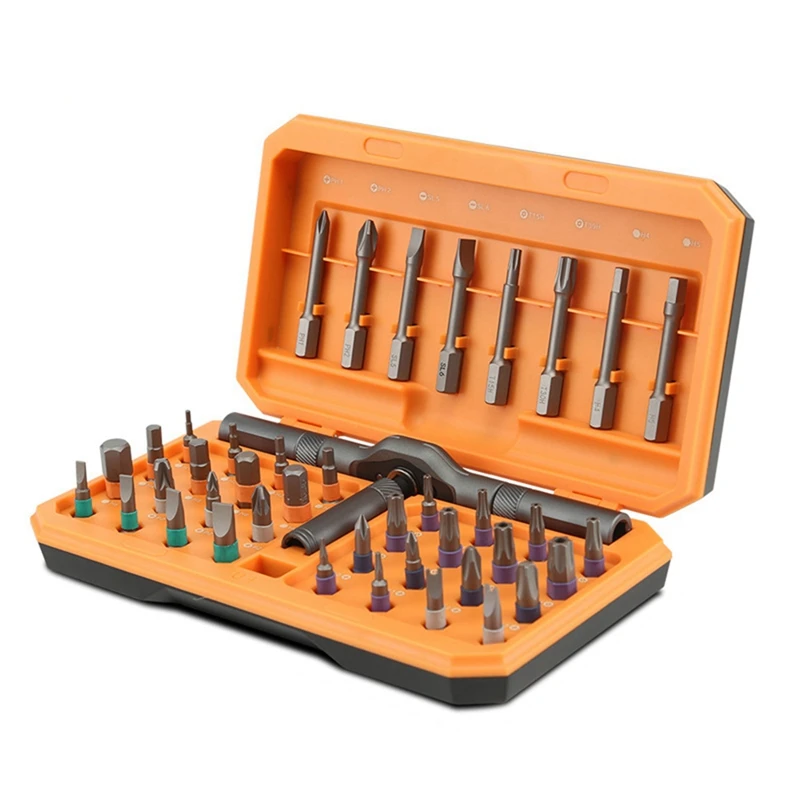

AA51 42 In 1 Magnetic Screwdriver Set,DIY Ratchet Screwdriver Set,Multi Bit Magnetic Drive Set With Detachable Ratchet Handle