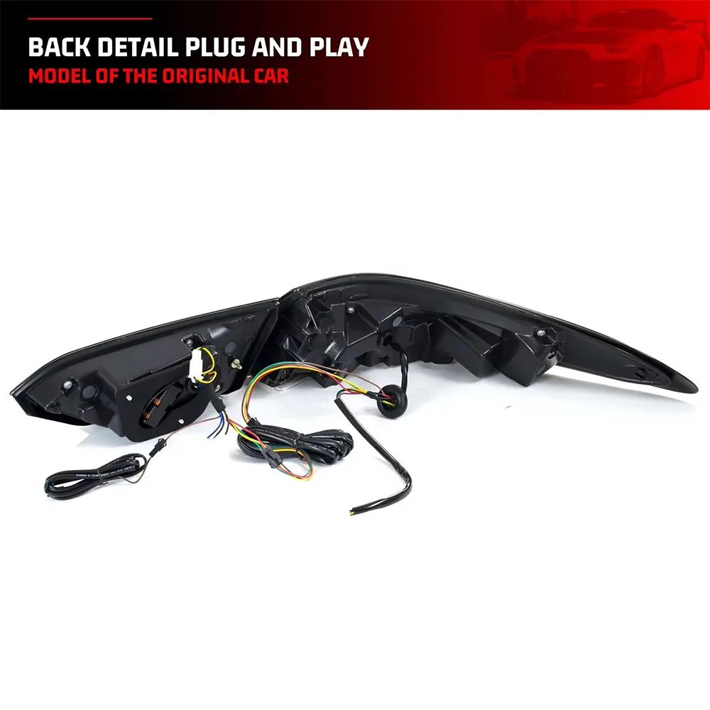 Pair Of Car Tail Light Assembly For Toyota Camry 2018-2021 LED Dynamic Turn Signal Start-up Animation Plug and Play Tail Lamps