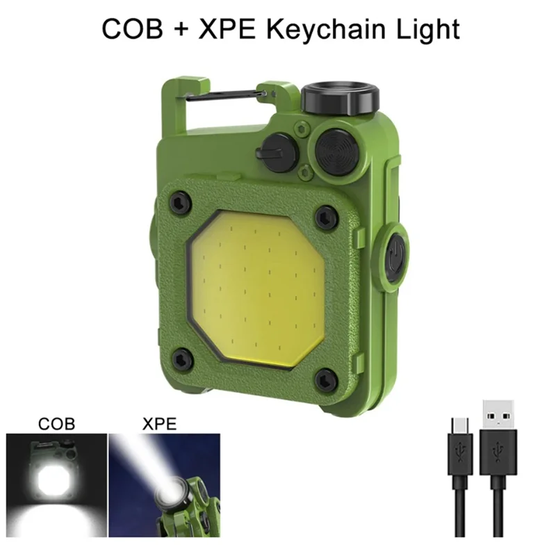 المحمولة البسيطة المفاتيح مصباح يدوي USB قابلة للشحن مصباح ليد جيب المفاتيح ضوء للمشي في الهواء الطلق فانوس التخييم B دائم