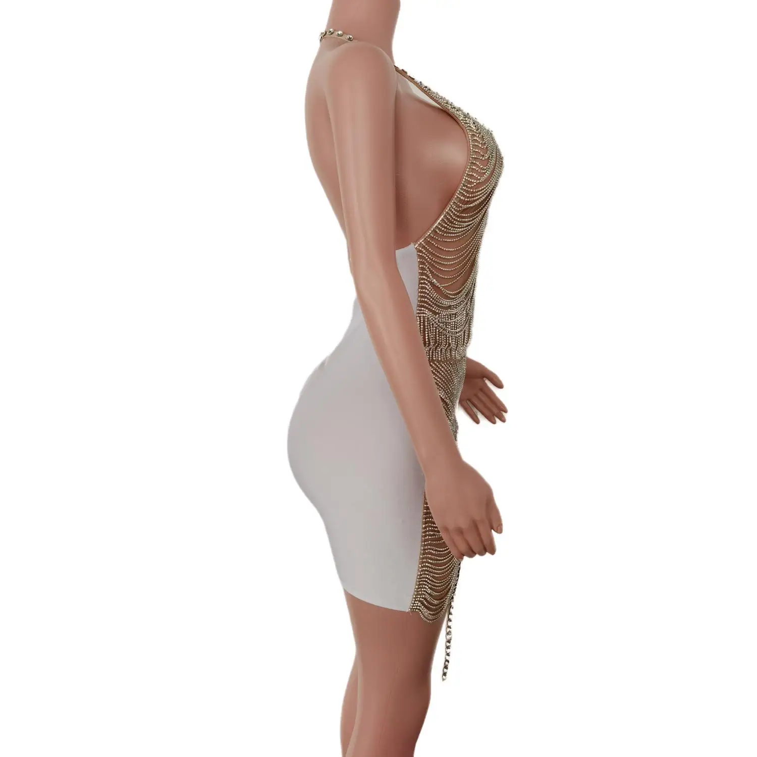 Woman Elegant Dresses for Ladies 2023 Rhinestone Tassels Party Club Dress Fashion Party Wear Sexy Birthday Dresses Robe Chic
