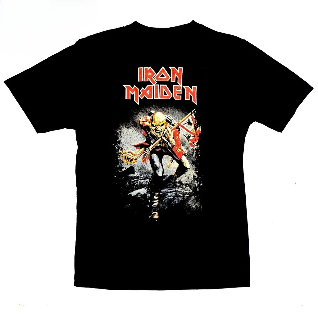 

Iron Maiden Trooper T-Shirt Men's and Women's Short Sleeve Luxury Brand T-shirt Summer Y2k Tops Vintage Hip Hop Streetwear