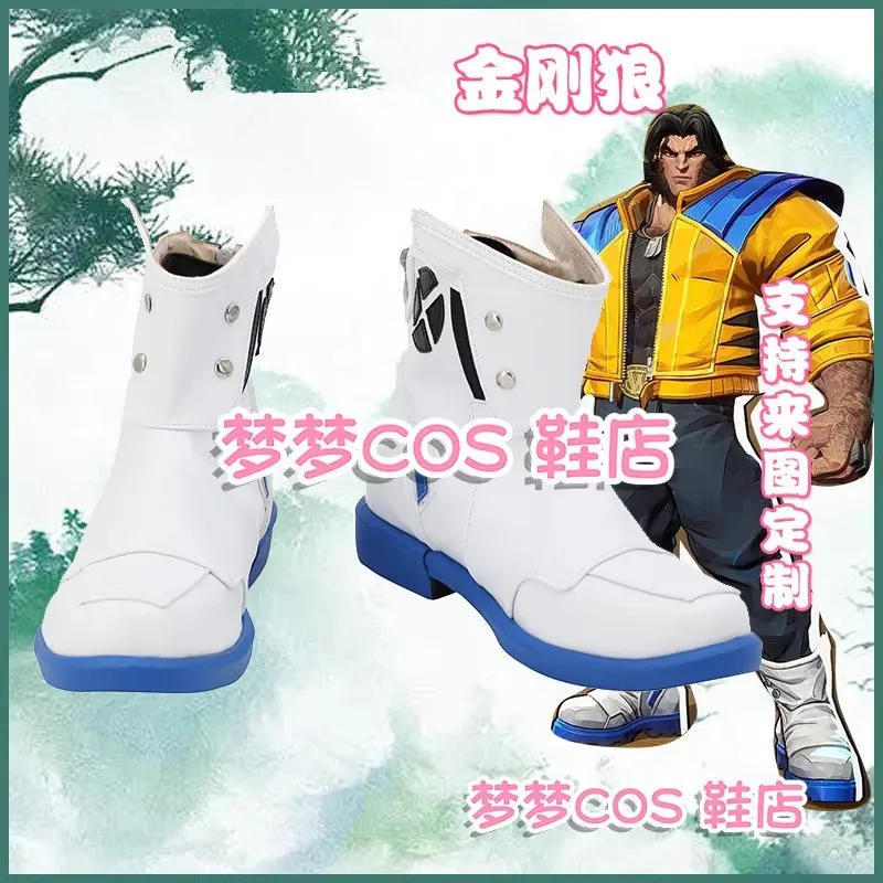 

Rivals Wolverine Cosplay Costume Shoes Handmade Faux Leather Boots