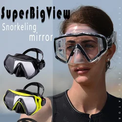 HD large frame anti-fog snorkeling goggles large field of vision men and women silicone swimming goggles snorkeling mask diving