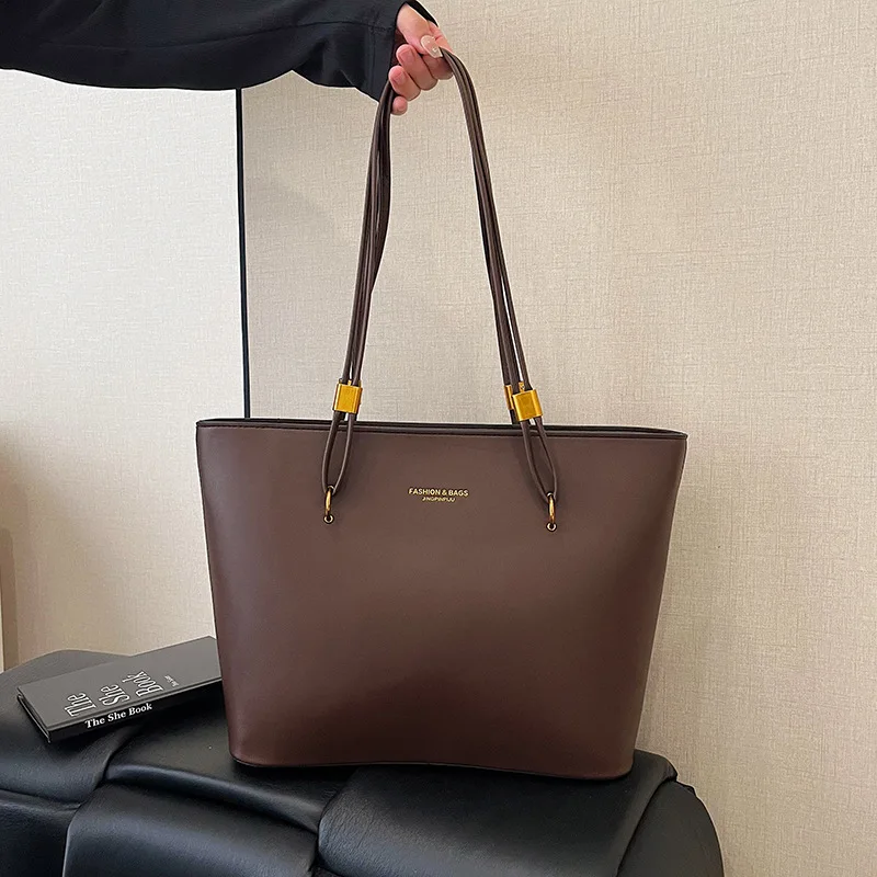 

Large Casual Working Shoulder Tote Bag for Women Vegan Leather Top Handle Handbag Satchel with Zipper