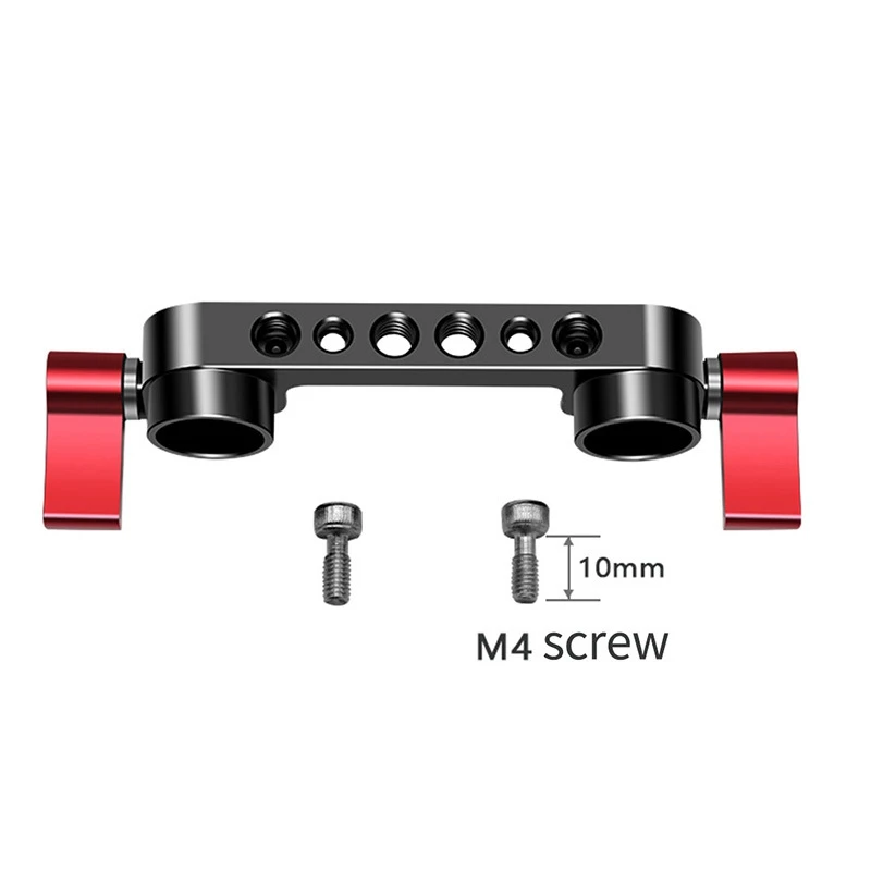 Super Lightweight 15mm Railblock with 1/4inch-10mm Thread for RED and 15mm DSLR Camera Rig 15mm Double Hole Pipe