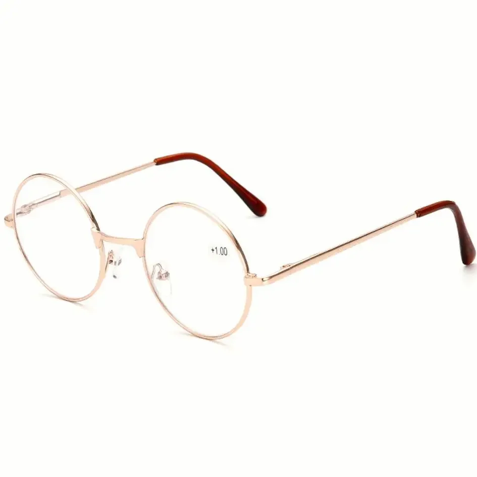 New Reading Glasses Metal Round Frame Vintage Men Women Presbyopia Eyeglasses Unisex Eyewear Optical Spectacles Male Goggle