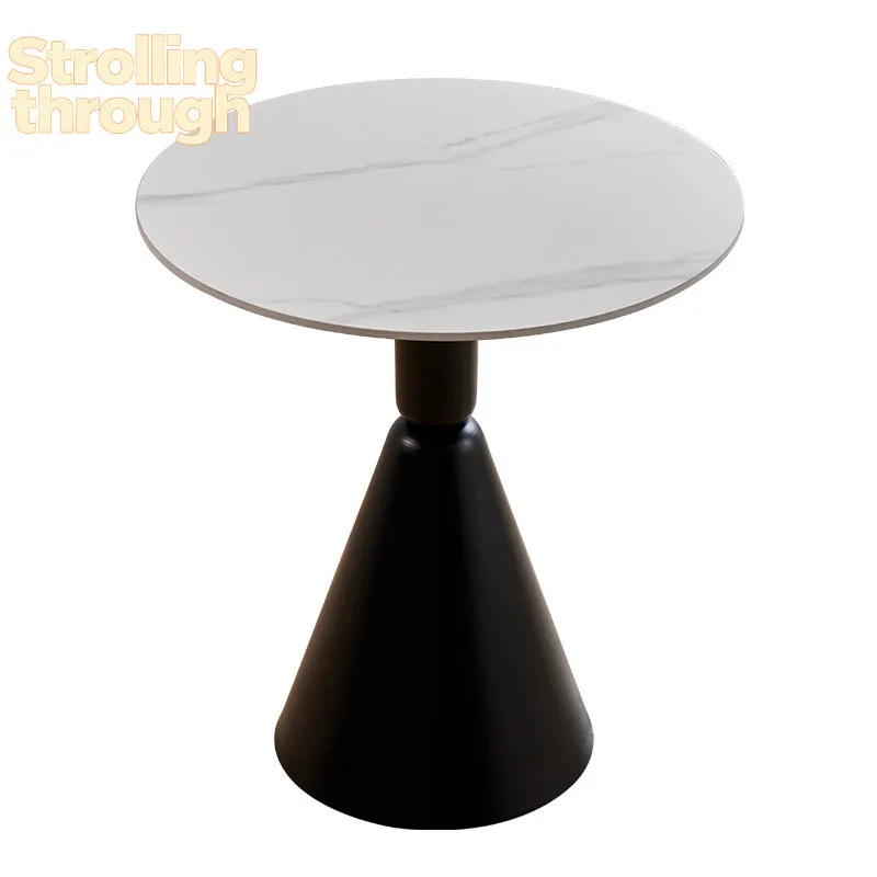 

Простой обеденный стол из каменной плиты, круглый стол из каменной плиты цвета крем, стол для кафе/столовой, стол для переговоров/приемной зоны