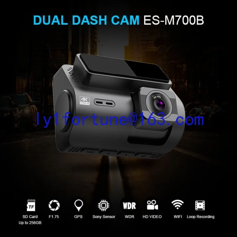 M700 front 4K rear 1080P dual lens WIFI GPS driving recorder 4k Dach cam