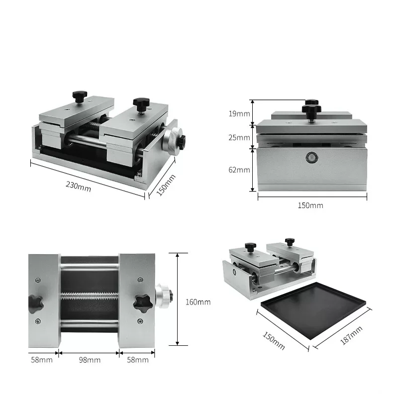 Fixture Worktable Gold Silver Metal Ceramics Clamp Table Thin Foil Holder for Marking Cutting Engraving Machine