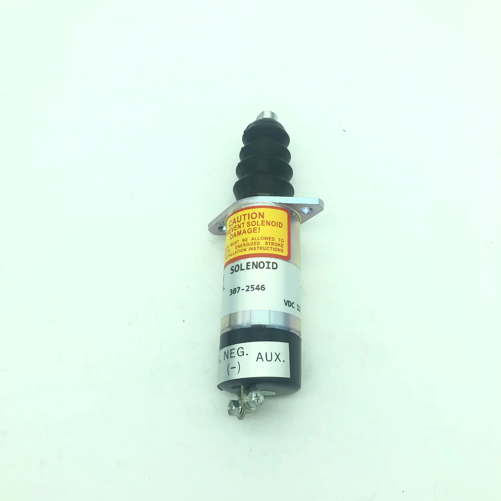 307-2546 Fuel Stop Solenoid 12V  For Excavator Equipment 2-Terminals