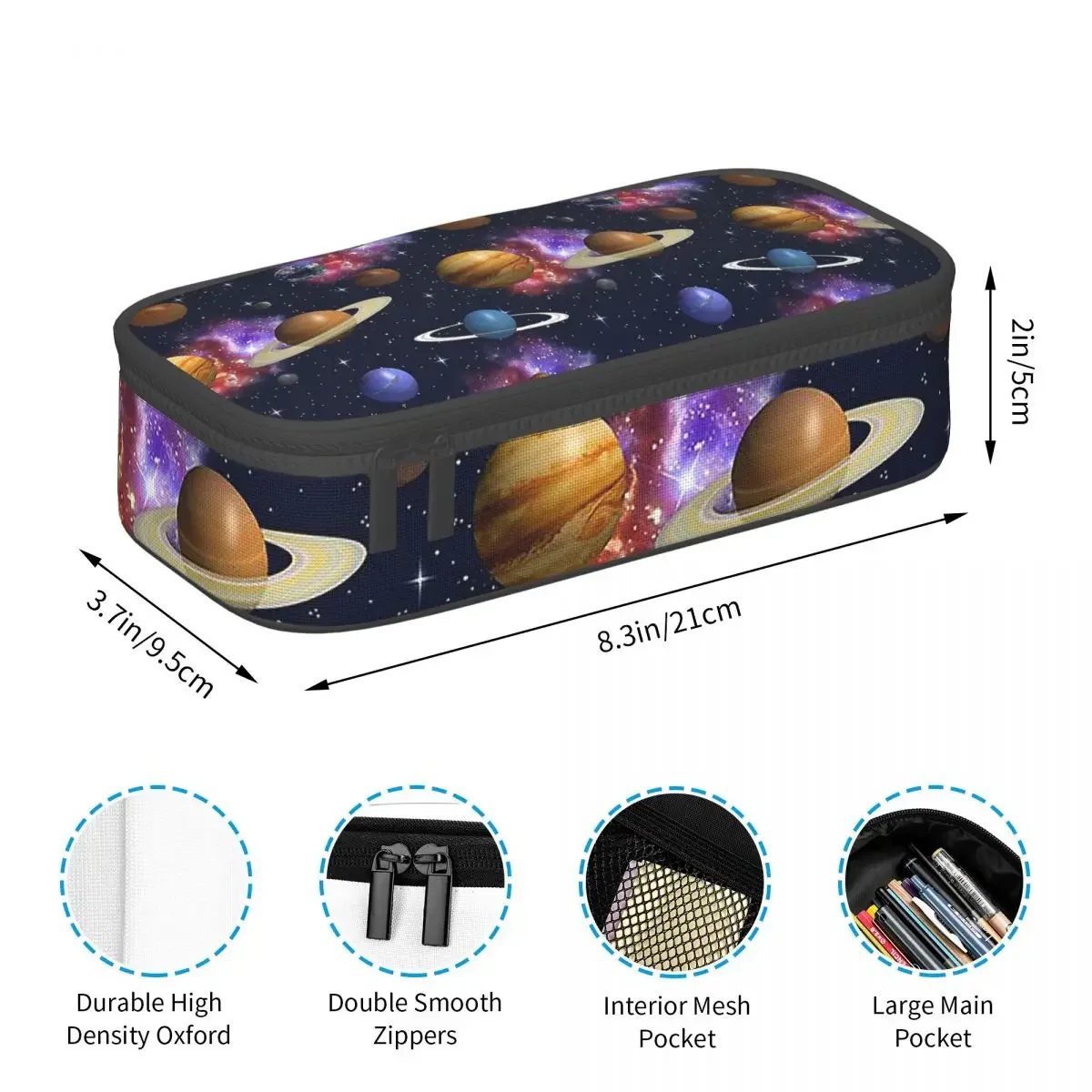 Solar System Space Planets Universe Pencil Case for Boy Girl Gifts Pen Box Pencil Bag Stationery Supplies Pen Holder Bag