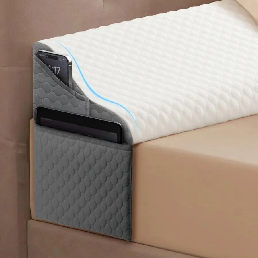 

Size Wedge Pillow Headboard for Bed Gap Filler, Bed Wedge Pillow for Headboard Gap 08 Ergonomic Mattress Wedge Gap Filler for St