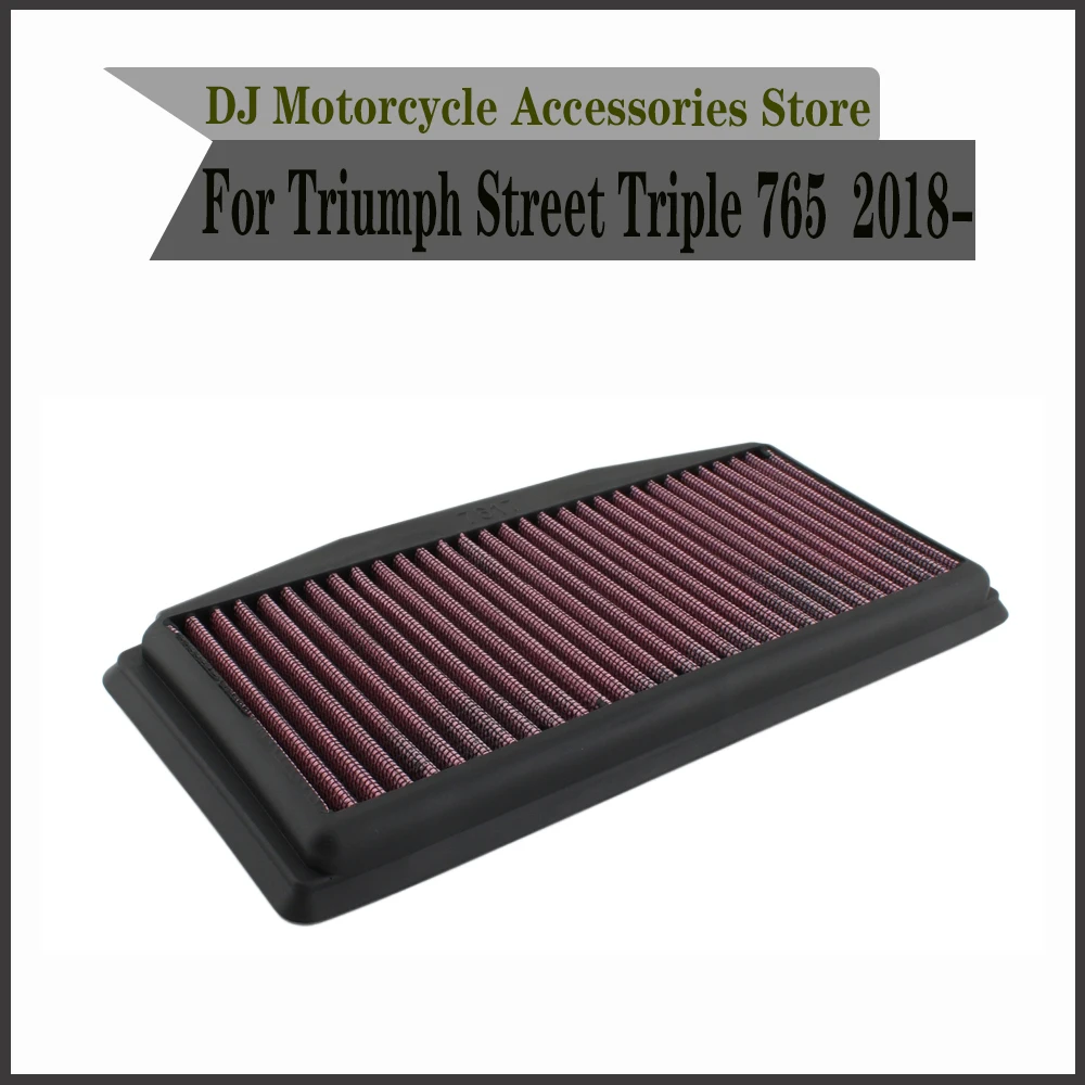 

Высокопроизводительный воздушный фильтр для мотоциклов Triumph Street Triple 765 S R RS 2018-2025: Запасной элемент для впускного коллектора
