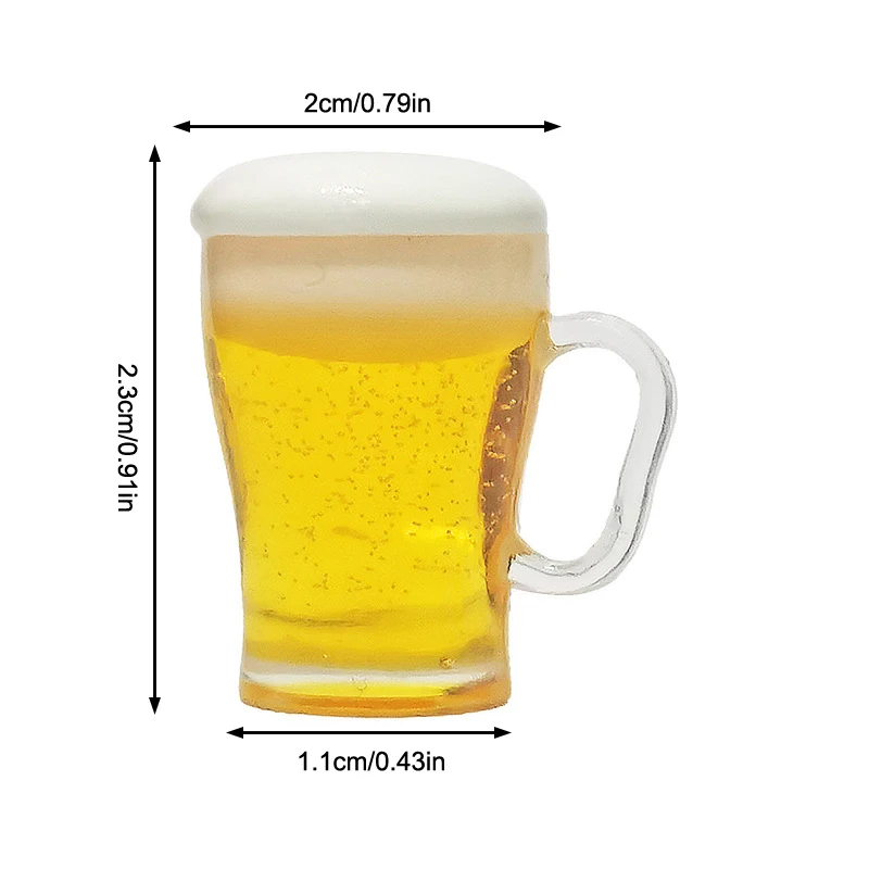 1/12 maison de poupée Simulation Mini tasse de bière modèle poupée maison bière boissons Bar scène décor jouet poupées maison accessoires semblant jouer jouet