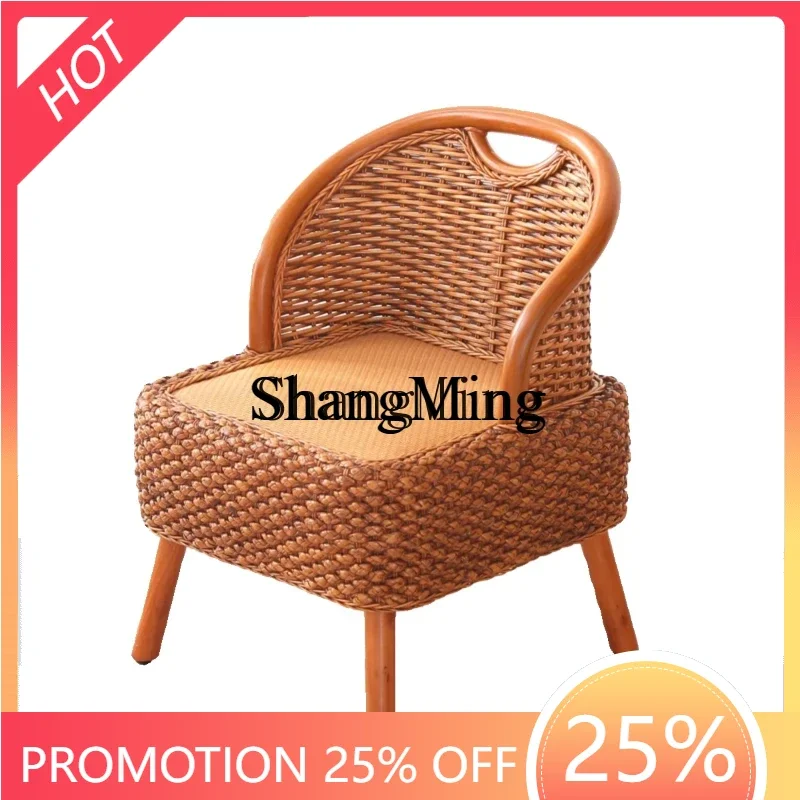 

FG good-looking balcony rattan chair single casual back chair woven lazy modern simple rattan small chair