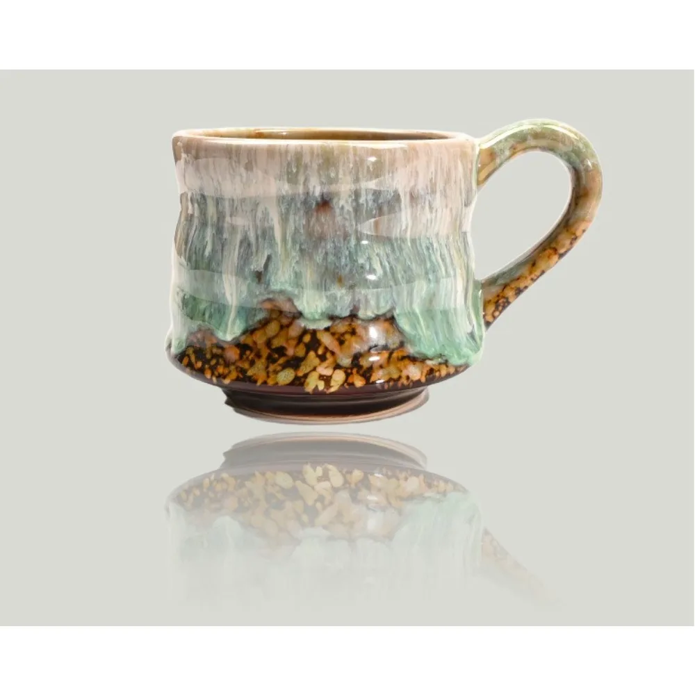 

Ceramic Coffee 290ml Kiln Change Retro Feng Shui Coffee Tasting Cup Afternoon Tea Cup