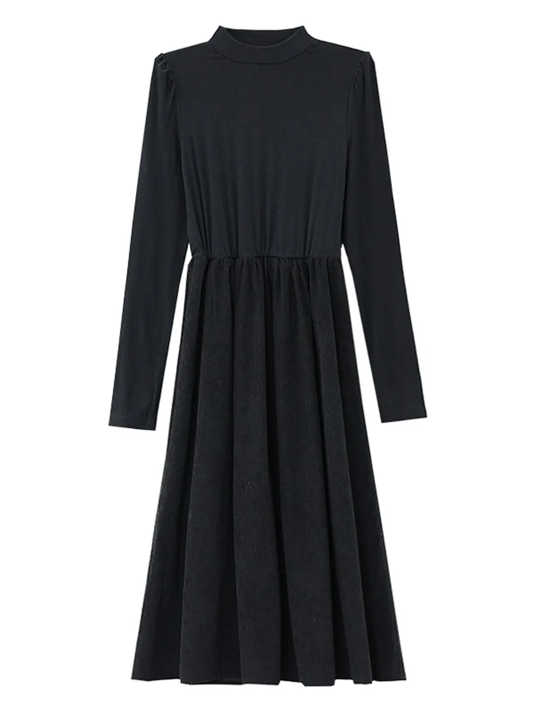 Stylish Black Knitted Dress Women's Spring 2026 New High Waist Slimming Age-Defying Base Layer A-Line Skirt Commute Style