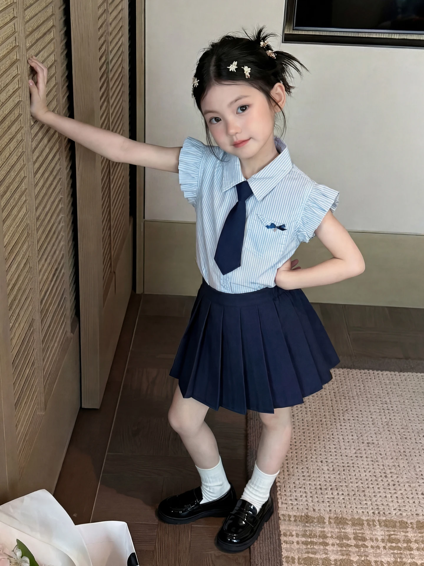 warm-girls-summer-outfit-baby-clothes-set-2026-new-style-small-girl-jk-skirt-two-piece-set-breathable-lightweight-cotton-a-cl