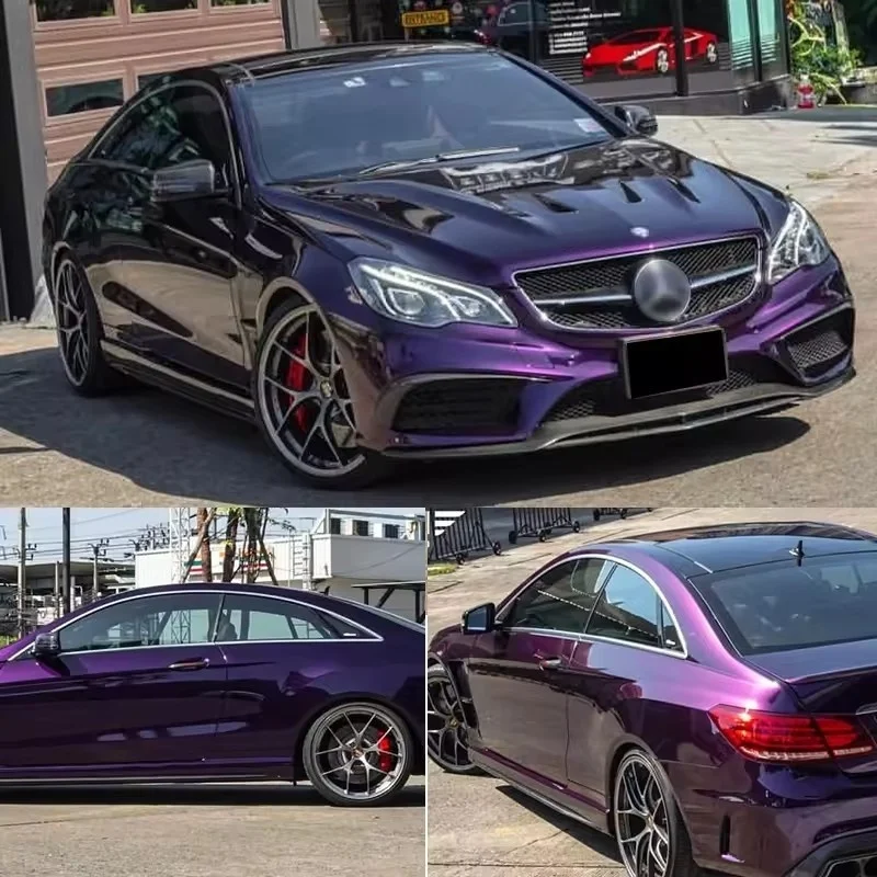 152/100CM PET Midnight Purple Car Wrap Vinyl Film for Auto Body Hood/Fender/Bumper Motorcycle Modification Wrapping Accessories view 6