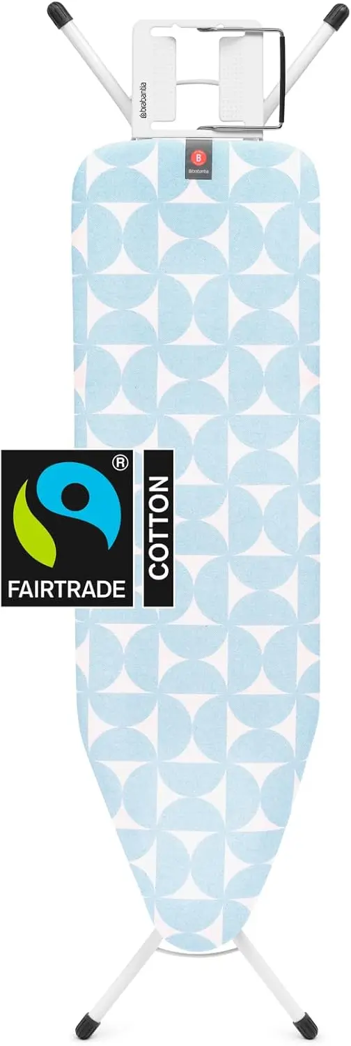 

Гладильная доска размера B (49x15 дюймов), 7 вариантов высоты, регулируемая подставка для утюга (Fresh Breeze), нескользящие ножки, защита от опрокидывания