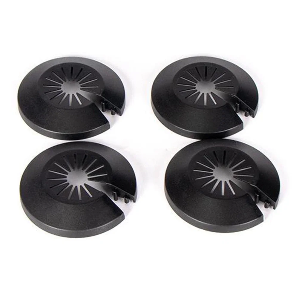 Daily Wear And Tear Interior Enhancement Decorative Rosette Pipe Covers Seamless Fit Black Finish Easy Installation