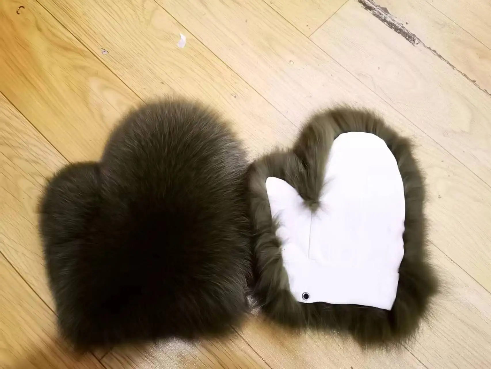 Neue Marke Winter Frauen natürliche echte Fuchs Pelz Handschuhe warm echte Fuchs Pelz Fäustlinge Mädchen Mode Luxus echte Fuchs Pelz Handschuh – Detail 8