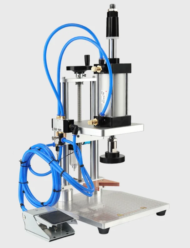 Pneumatic Plastic Glass Seasoning Bottle Press Cap Machine Perfume Small Bottle Spray Cap Pressing Machine
