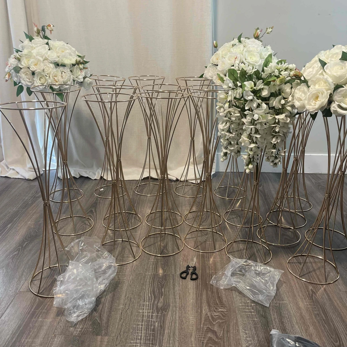 

60cm/70cm/80cm/90cm/100cm)Luxury Tall Metal Centerpiece Wedding Road Lead Candle Holder Wedding aisle Walkway Decoration