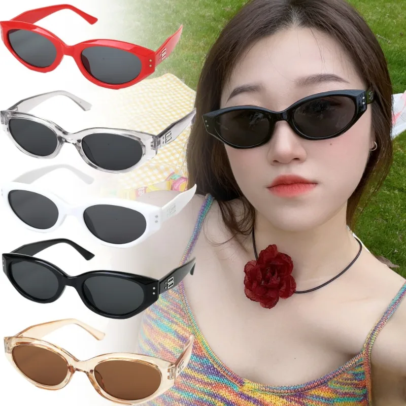 New Vintage Women Cat‘s Eye Sunglasses Lady Retro Cat Eye Sun Glasses Brand Designer Ocean Lenses Summer Eyewear for Female