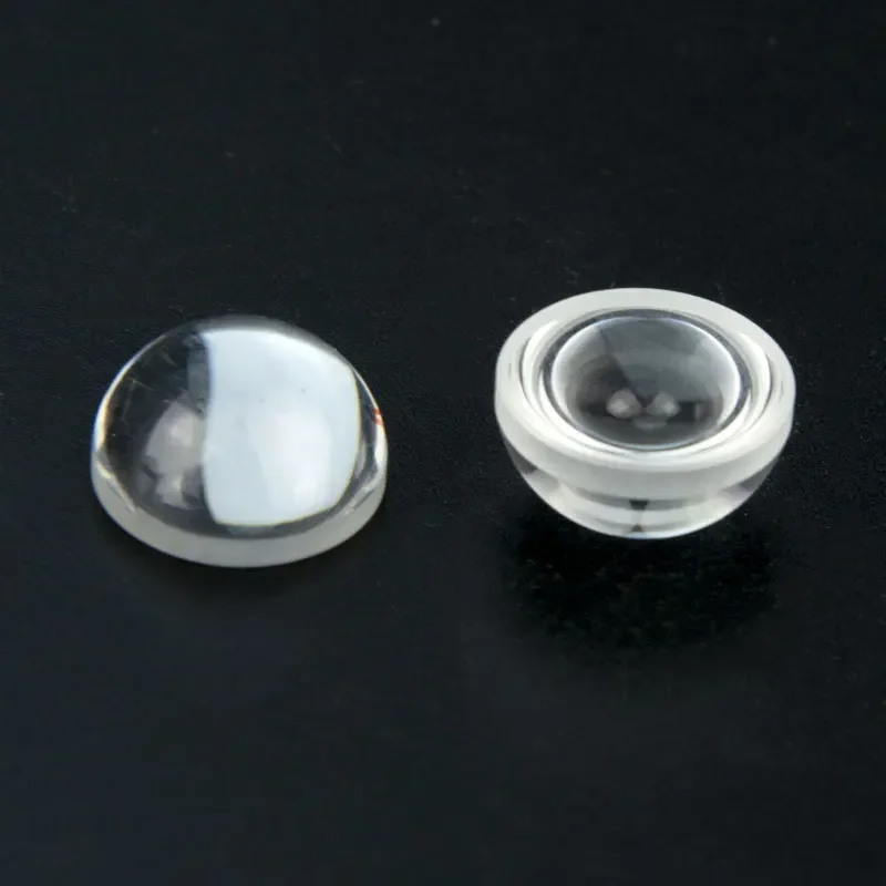 2PCS 15mm Diameter 10mm Focal Length 8mm Height Optical Glass Convex Lens Hemispherical  Meniscus LED Concave-convex Lens