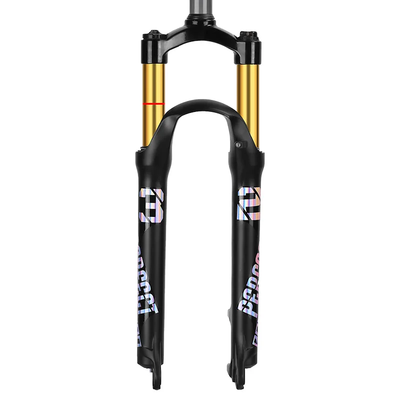 Mountain Bike Front Fork 26/27.5 Inch Mechanical Fork Aluminum Alloy Shoulder Control Shock Absorber Front Fork Bike Accessories